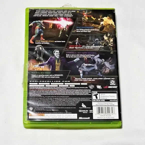 XBOX 360 preloved CIB Mortal Kombat vs DC Universe crossover video game - Picture 2 of 4